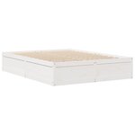 vidaXL Cadre de lit sans matelas blanc 140x190 cm bois de pin massif