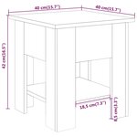 vidaXL Table basse chêne sonoma 40x40x42 cm bois d'ingénierie