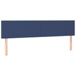 vidaXL Têtes de lit 2 Pièces Bleu 80x5x78/88 cm Tissu