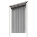 vidaXL Abri de jardin avec toit prolongé gris clair 277x110 5x181 cm