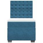 vidaXL Sommier à lattes de lit avec matelas bleu 100x200 cm