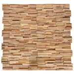 vidaXL Panneaux de revêtement mural 3D 10 Pièces 1 08 m² Bois de teck