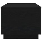 vidaXL Table basse avec lumières LED chêne noir 90x50x40 cm