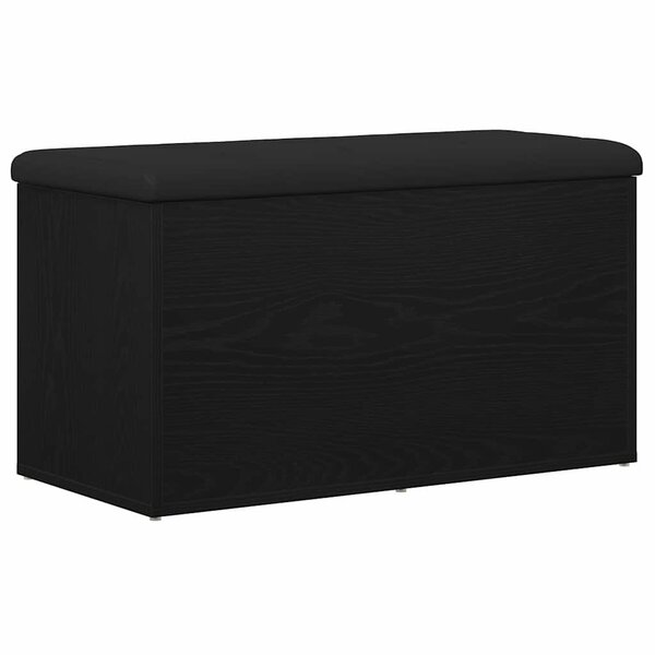 vidaXL Banc de Rangement Chêne noir 82 x 42 x 45 cm Bois d'ingénierie