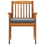 vidaXL Ensemble à manger de jardin 3 Pièces et coussins Acacia solide