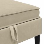 vidaXL Pouf avec Rangement Sable Velours