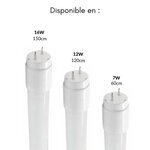Tube néon led t8 60cm 7w haut rendement garantie 5 ans - blanc chaud 2300k - 3500k - silamp