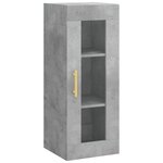 vidaXL Buffet haut Gris béton 34 5x34x180 cm Bois d'ingénierie