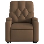 vidaXL Fauteuil inclinable Marron Tissu
