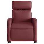 vidaXL Fauteuil inclinable électrique Rouge bordeaux Similicuir