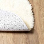 vidaXL Tapis shaggy à poils longs NAVARRA crème 120x120 cm polyester