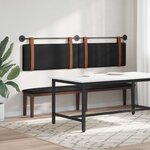 vidaXL Tête de lit suspendue Avec lumière LED Noir PU antique