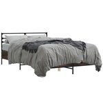 vidaXL Cadre de lit sans matelas chêne marron 120x200 cm