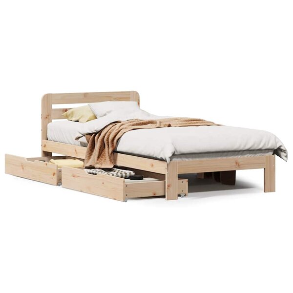 vidaXL Cadre de lit sans matelas 90x200 cm bois de pin massif