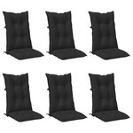 vidaXL Ensemble de coussins de chaise à dossier haut 6 Pièces