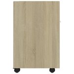 vidaXL Armoire latérale avec roues Chêne Sonoma Bois d'ingénierie