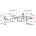 vidaXL Ensemble de canapés d'extérieur 3 pc Blanc et crème Polyester