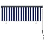 vidaXL Store roulant d'extérieur 170x250 cm Bleu et blanc