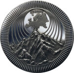 Pièce de monnaie en argent 25 livre g 31.1 (1 oz) millésime 2021 continents mont blanc