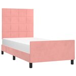 vidaXL Cadre de lit sans matelas rose 90x190 cm velours
