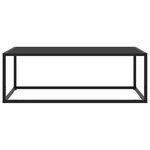 vidaXL Table basse Noir avec verre noir 100x50x35 cm
