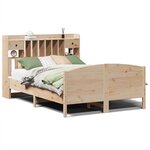 vidaXL Lit bibliothèque sans matelas 150x200 cm bois massif de pin