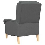 vidaXL fauteuil Gris foncé 76 x 94 x 102 cm Tissu Sharpa