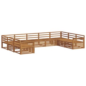 vidaXL Ensemble de canapés d'extérieur 9 Pièces Naturel