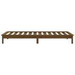 vidaXL Cadre de lit sans matelas marron miel bois massif