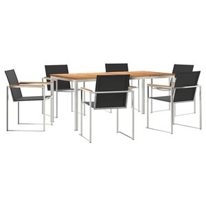 vidaXL Ensemble de salle à manger pour jardin 7 Pièces