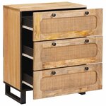 vidaXL Buffet 2 Pièces Marron 60 x 33 x 75 cm Bois de mangue massif