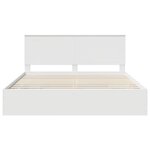 vidaXL Cadre de lit avec tiroir Blanc 200 x 200 cm Bois Ingénierie