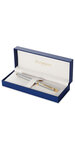 Waterman hemisphere stylo plume  acier inoxydable  plume moyenne  encre bleue  coffret cadeau