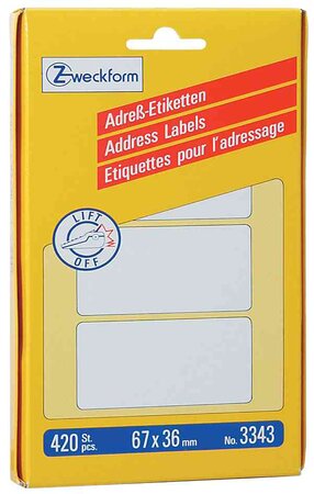 Étiquettes pr l'adressage, 95 x 47 mm, sur avery zweckform