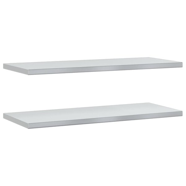 vidaXL Étagères murales 2 Pièces 100x40x3 cm argenté acier inoxydable
