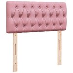 vidaXL Cadre de lit ottoman avec matelas rose 90x200 cm velours