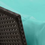 vidaXL Canapé de jardin avec coussins Noir Résine tressée