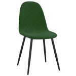vidaXL Chaises à manger lot de 2 Vert foncé Velours