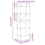 vidaXL Bibliothèque Bois Ancien 56 x 32 x 174 cm Bois d'ingénierie