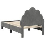 vidaXL Cadre de lit pour tout-petit avec tête de lit Gris foncé