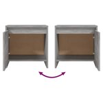 vidaXL Table de chevet Sonoma gris 45x34x44 5 cm bois d'ingénierie