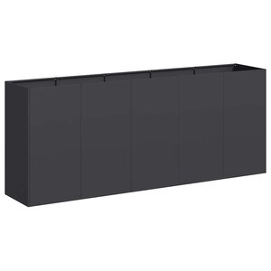 vidaXL Jardinière noir 200x40x80 cm acier laminé à froid