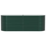 vidaXL Jardinière en hauteur Verte 240x80x81 cm en acier galvanisé