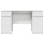 vidaXL Bureau avec tiroir Blanc 140 x 49 x 76 cm Bois d'ingénierie