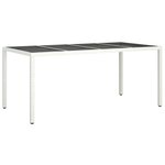 vidaXL Table de jardin pour repas Blanc 190 x 90 x 75 cm Poly rotin