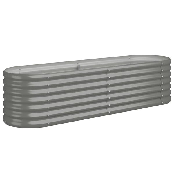vidaXL Lit surélevé de jardin Acier galvanisé 152x40x36 cm gris