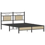 vidaXL Cadre de lit sans matelas chêne sonoma 140x190 cm