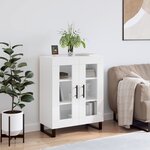 vidaXL Buffet Blanc brillant 69 5x34x90 cm Bois d'ingénierie