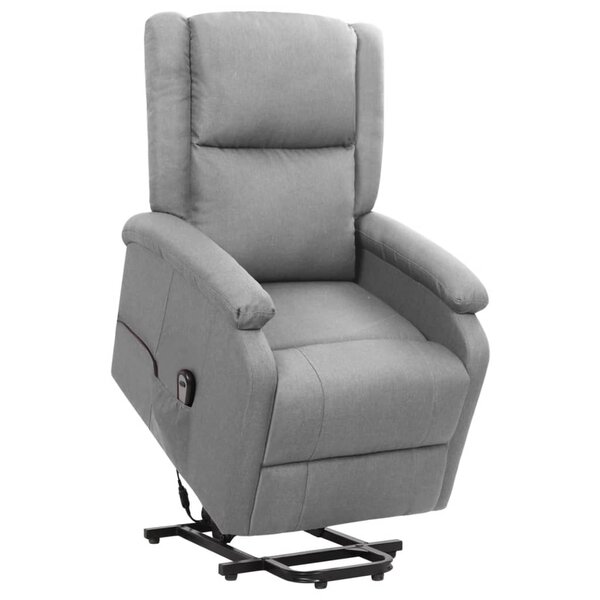 vidaXL Fauteuil Gris clair Tissu