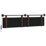 vidaXL Tête de lit suspendue Avec lumière LED Marron Simili cuir